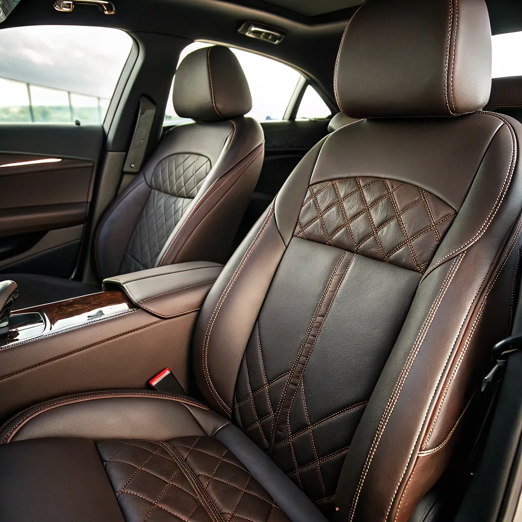 Luxury car leather seats